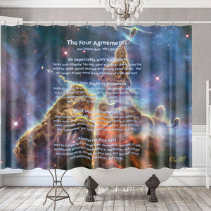 Hubble Space, 4 Aggreements -Shower Curtain