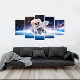 Astronaut Space Walker 5 Piece Canvas Wall Art