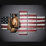 Boxing American Pride 5 Piece Canvas Wall Art