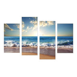Crashing Waves 4 Piece Staggered Canvas Wall Art
