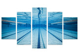 Swimming Pool 5 Piece Canvas Wall Art