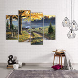 Nature Does 4 Piece Staggered Canvas Wall Art