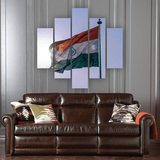 Indian Flag 5 Piece Canvas Wall Art