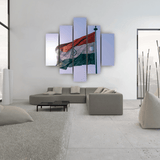 Indian Flag 5 Piece Canvas Wall Art