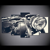 Vintage Motorcycle 5 Piece Canvas