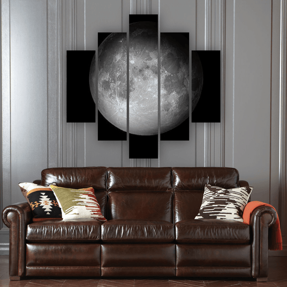 Moon 5 Piece Canvas Wall Art