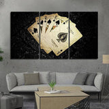 Poker 3 Piece Wall Canvas Art