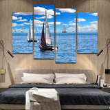 Sailing 4 Piece Wall Canvas Art