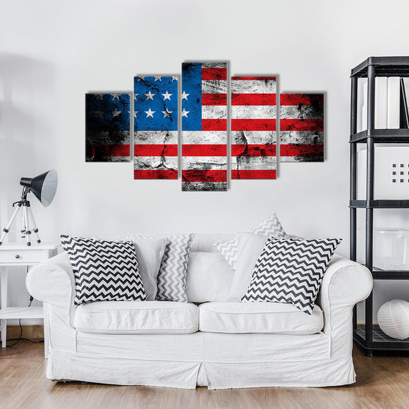 Bold America 5 Piece Canvas Wall Art