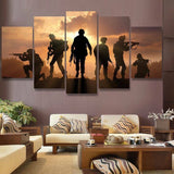 Sunset Soldiers 5 Piece Canvas