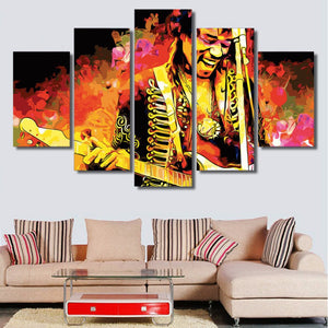 Jimi Hendrix 5 Piece Canvas