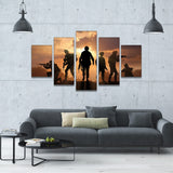 Sunset Soldiers 5 Piece Canvas